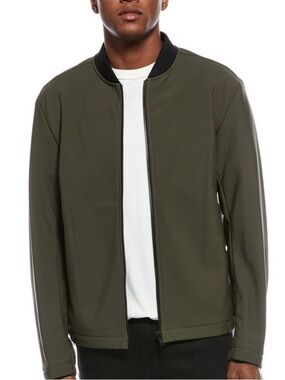 NWT Theory Fleece-lined Dark Olive Bomber Jacket